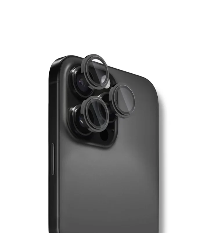 Wizard Apex Series - Stainless Steel Camera Glass Iphone 16 Pro Max - Black