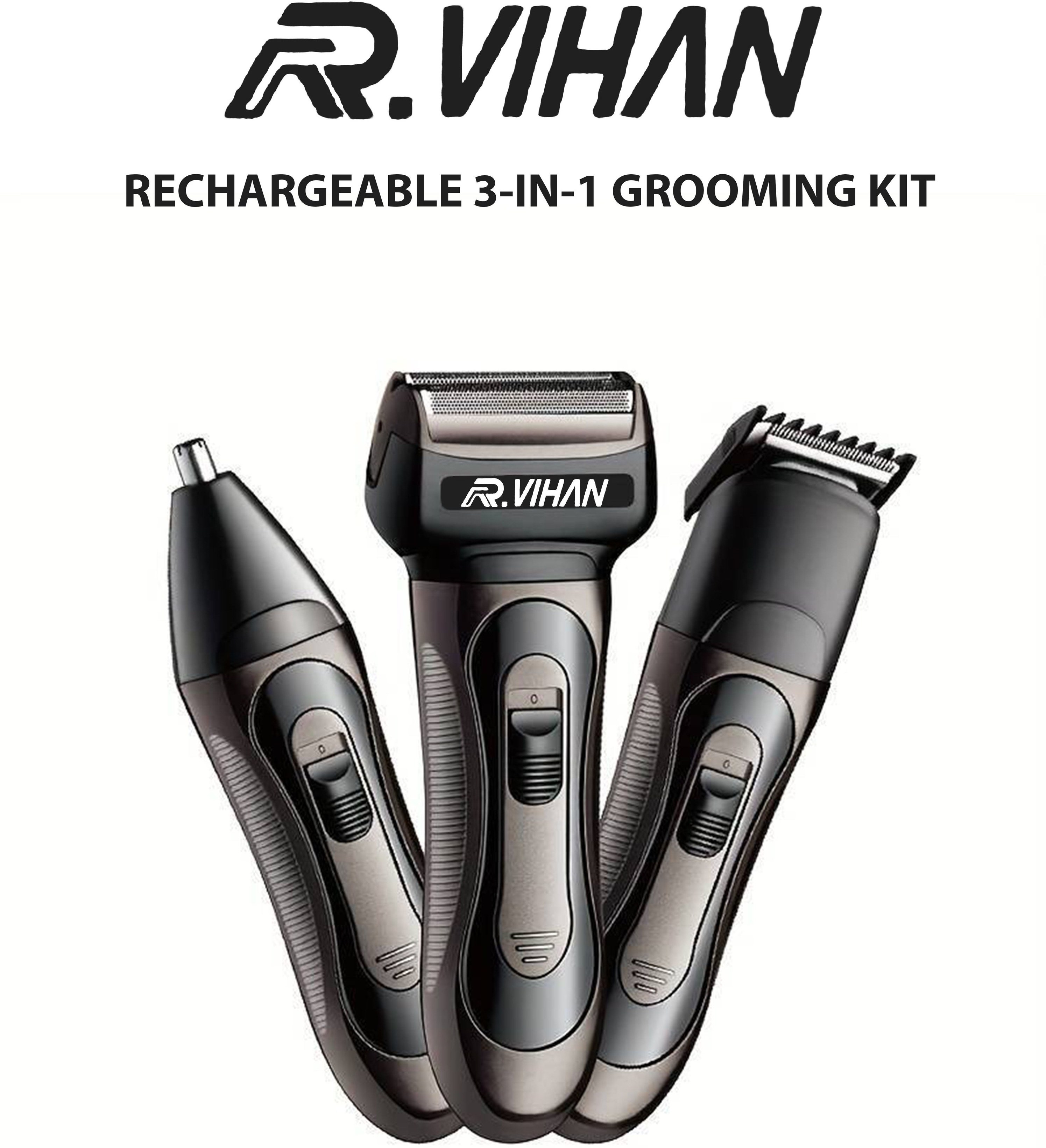R.Vihan Rechargeable 3 IN 1 Grooming Kit - RV-6188