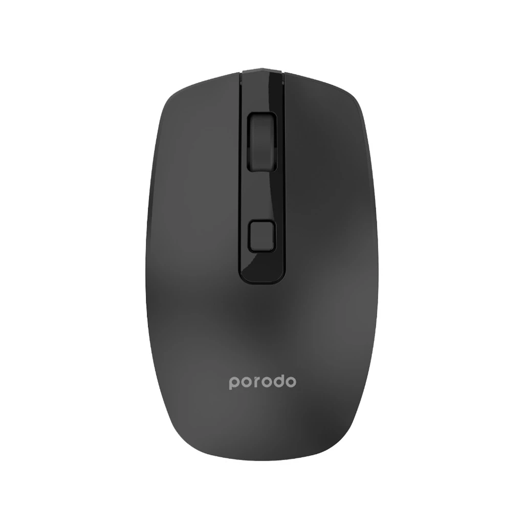Porodo 2.4G Wireless and Bluetooth Rechargeable Mouse DPI 1600 (WBRM16) Black