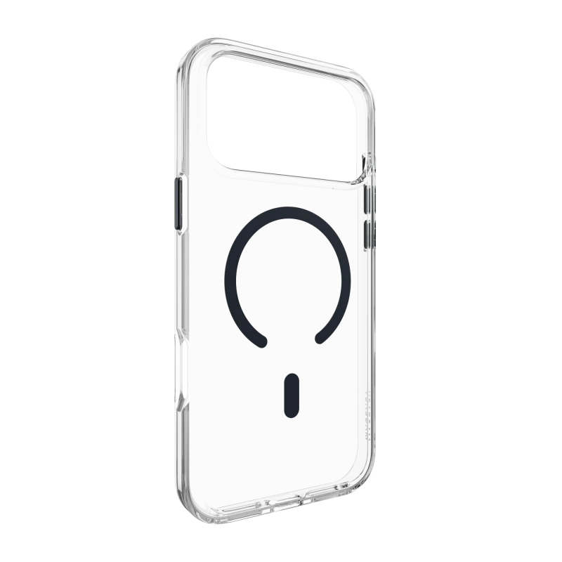 MagEasy Bright M Never Yellowing Case for iPhone 17 Pro Max - Transparent/Black Ring