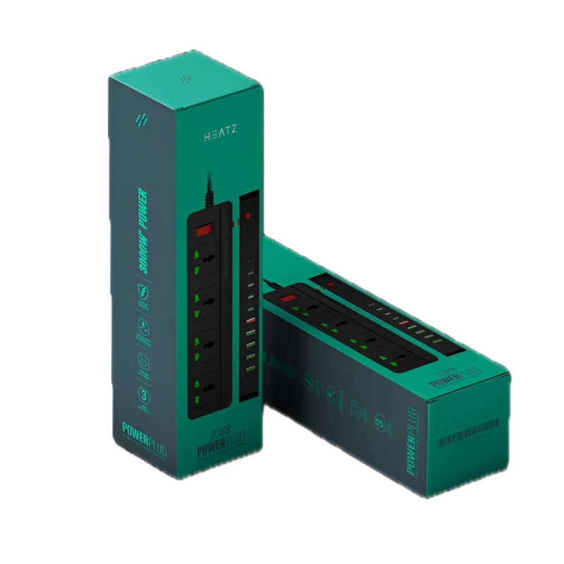 Heatz 14 in 1 Power Socket 3000W with 3 Meter Cable (ZC618) Black