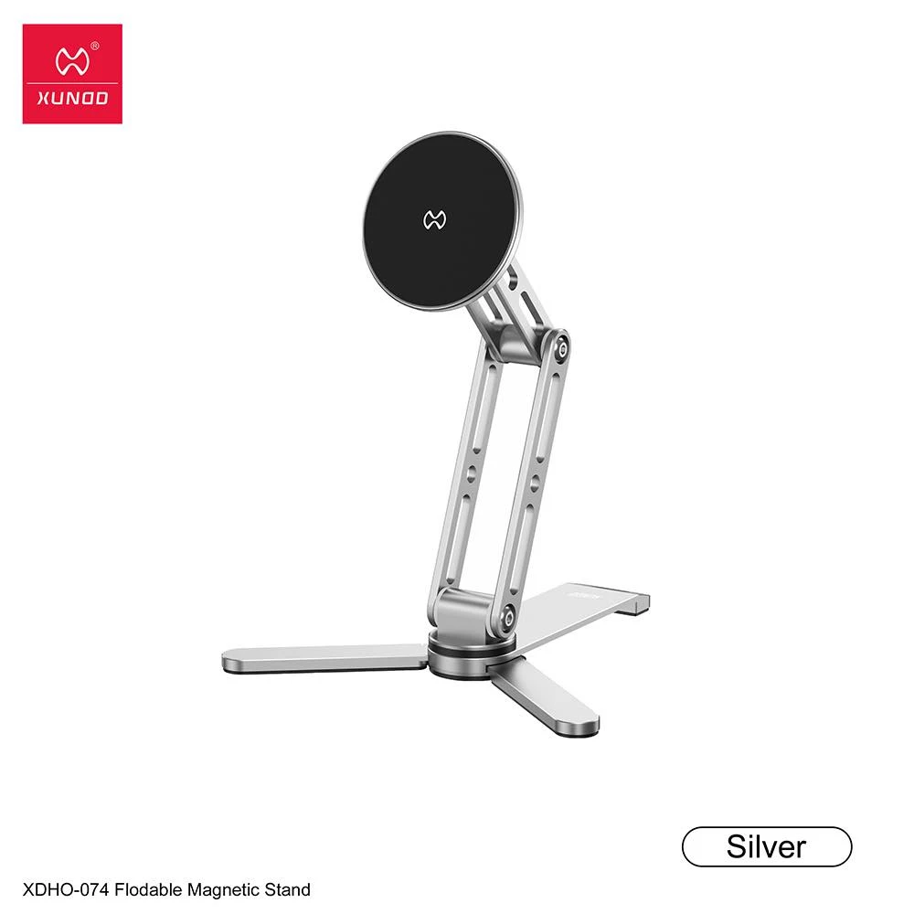 XUNDD Foldable Magnetic Phone Stand (XDHO-074) Silver
