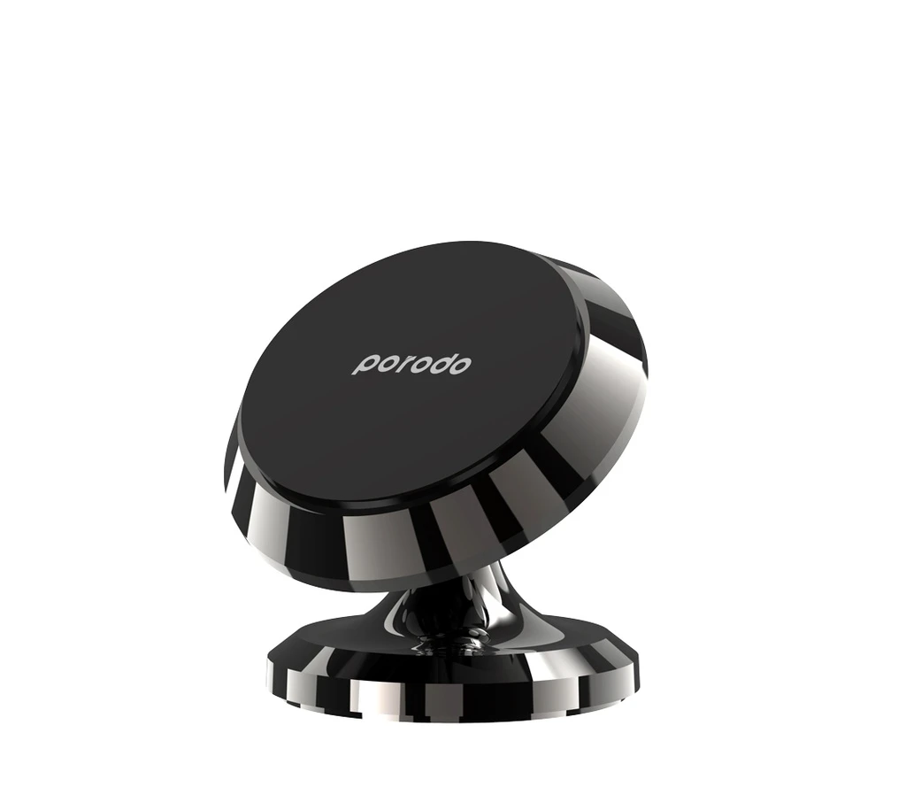 Porodo 360° Rotating N35 Magnetic Car Mount with Multi-Angle Swivel - Black