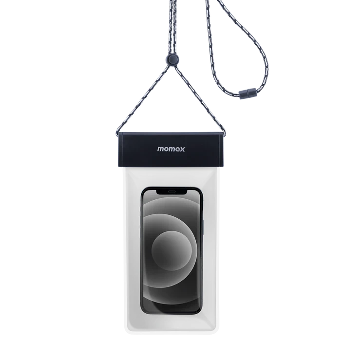 Momax Waterproof Pouch Universal with Neck Strap (SR25) Black