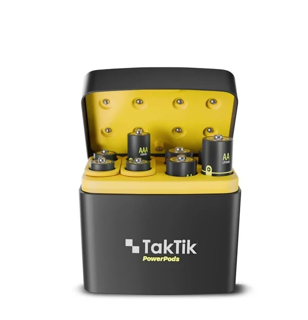 TakTik PowerPods AA & AAA Batteries with Charging Case