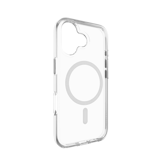 MagEasy Bright M Never Yellowing Case for iPhone 17 - Transparent/White Ring