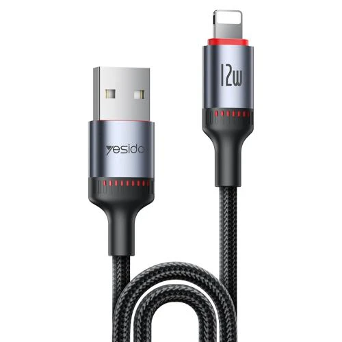 YESIDO Fast Charge USB-A to Lightning Cable 2m (CA133L) -Black