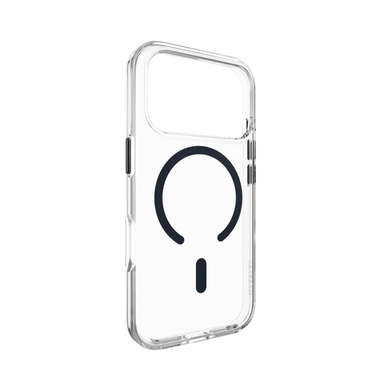 MagEasy Bright M Never Yellowing Case for iPhone 17 Pro - Transparent/Black Ring