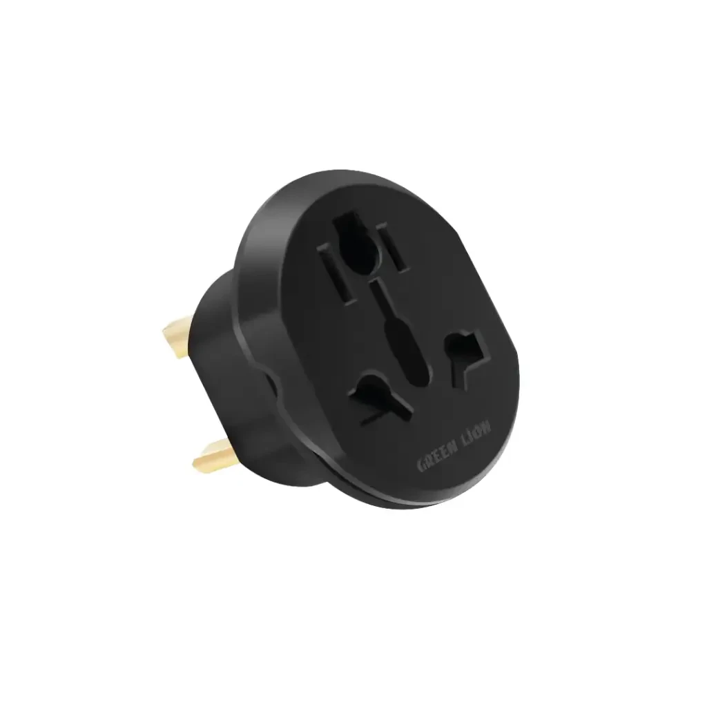 Green Lion Universal Travel Conversion Plug 2 (GNUVUKPLG2BK) Black