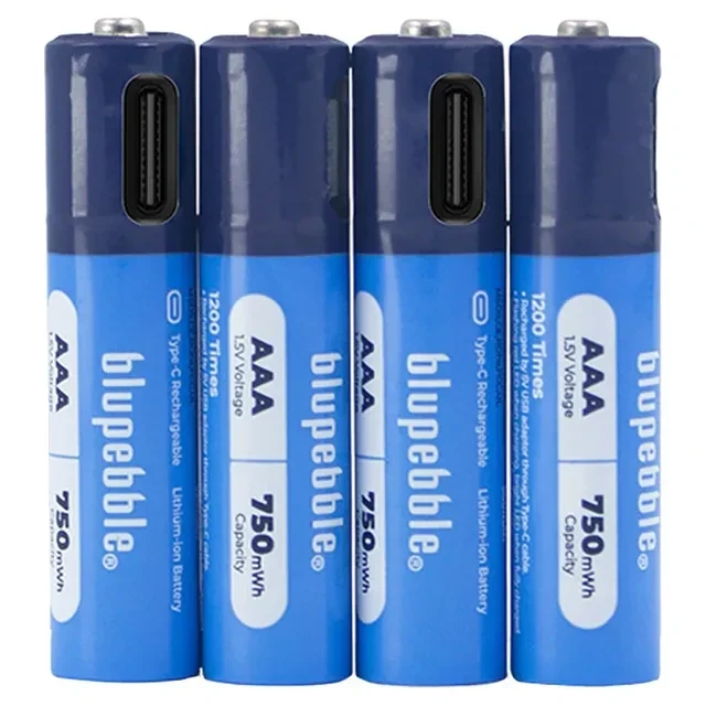 Blupebble Blucell AAA 4 Pack Type-C Rechargeable Battery 500mAh
