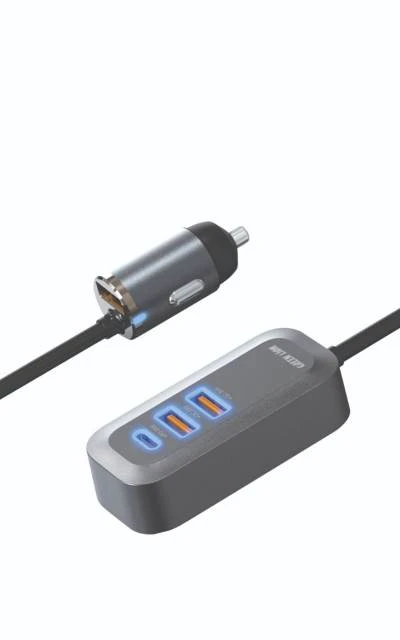 Green Lion Triple QC & PD 100W Car Charger (GL-309) Black