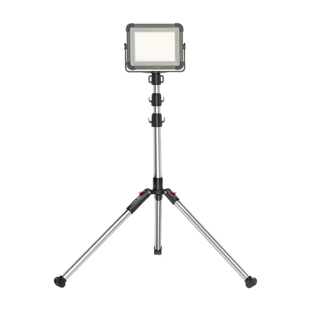 Green Lion Solar Camping Light 7200mAh with a Tripod Stand - Silver