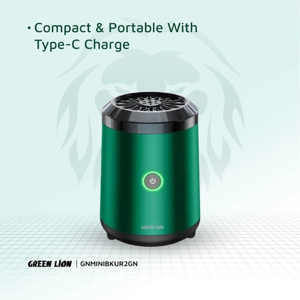 GREEN LION Mini Bakhour 2 Incense Burner 2000Mah -Green