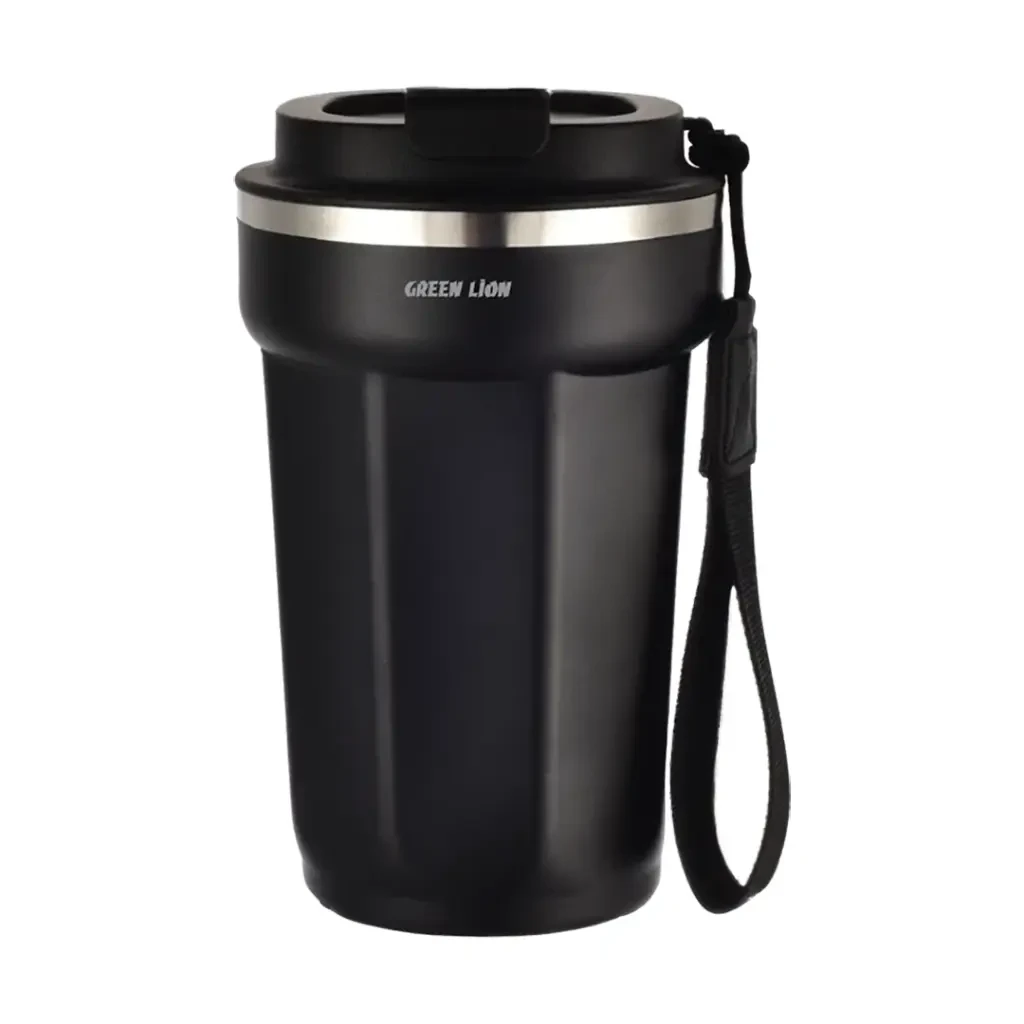 Green Lion Vacuum Mug 380ML (GNVCMC380MLBK) Black