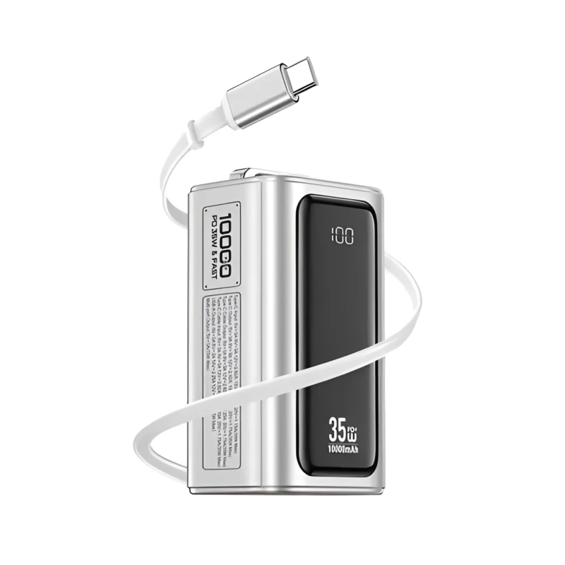 XUNDD PD 35W 10000mAh Power Bank with Built-in USB-C Cable (XDPB-007)
