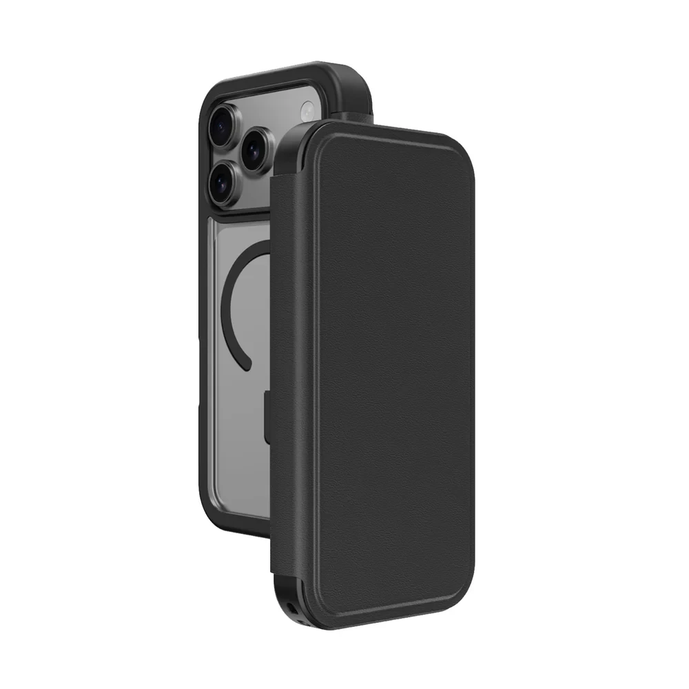 AmazingThing Glamour Folio Magnetic Flip Case for iPhone 17 Pro - Black
