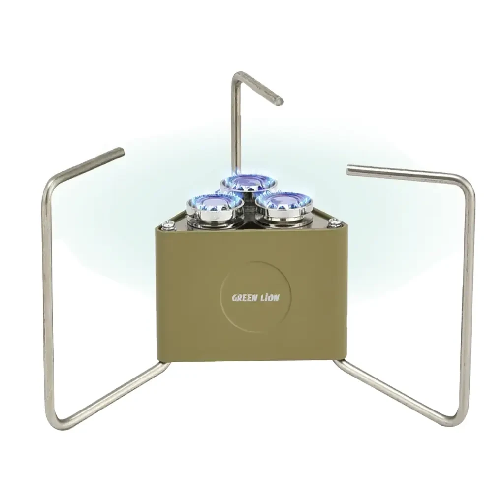 Green Lion 3-Burner Foldable Camping Stove (GCS-15) Khaki