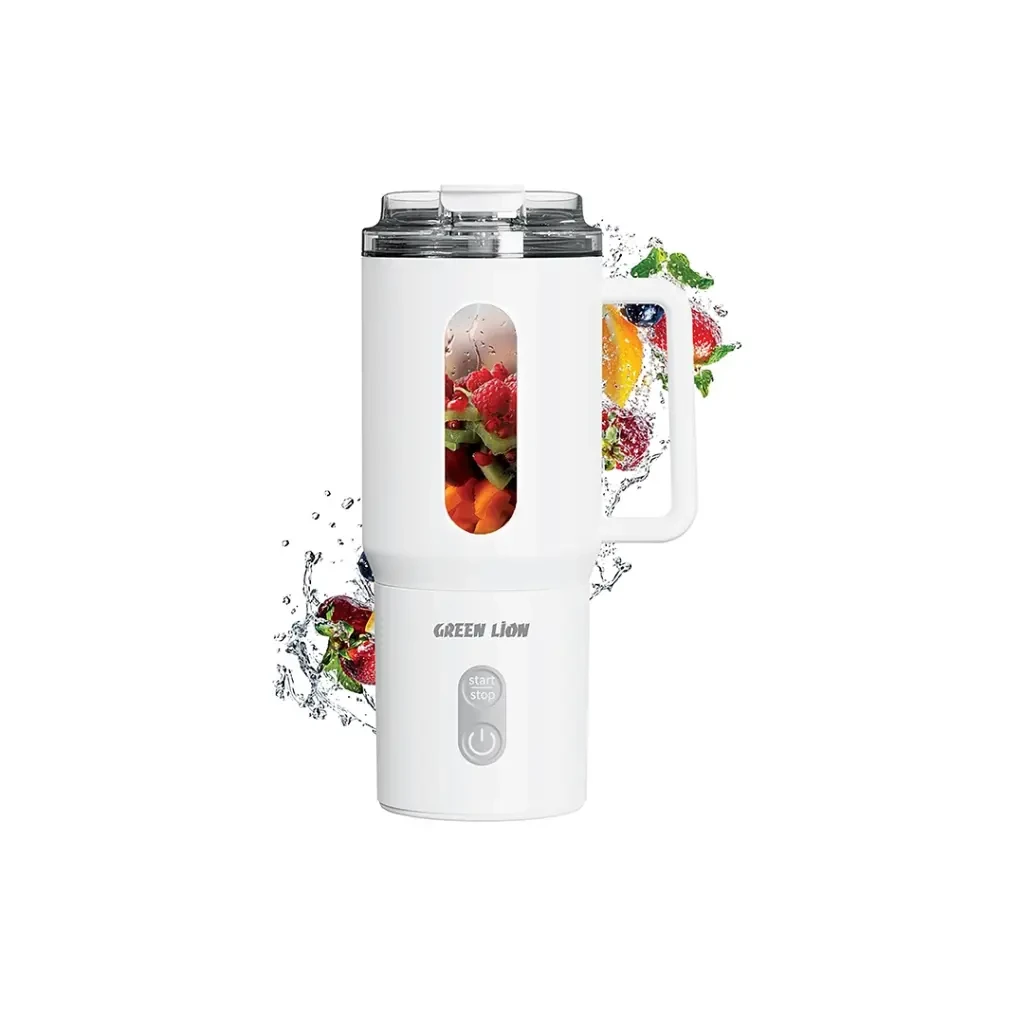 Green Lion Mug Blend 6-Blade Portable Juicer 500ML (GL-JU16) White