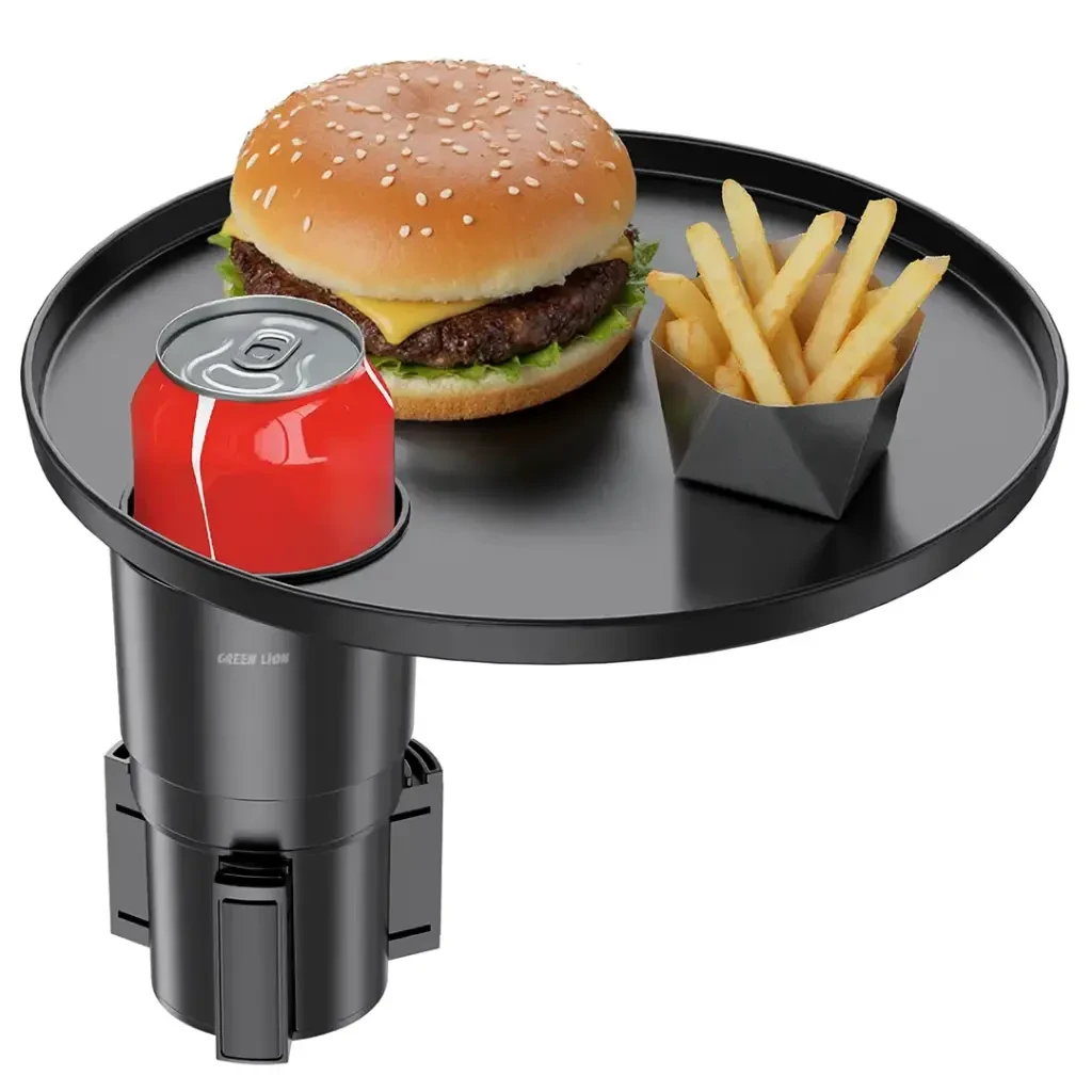 Green Lion Travel Tray Car Cup Holder (GX-58) Black