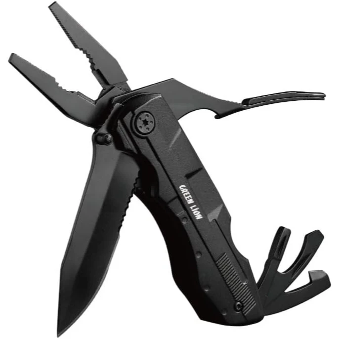 Green Lion Multi Pliers with Fire Starter - Black