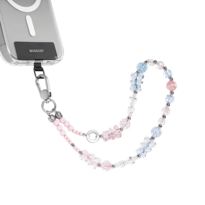 MagEasy Beaded Wrist Strap+Strap Card Snap Hook - Bear Bliss