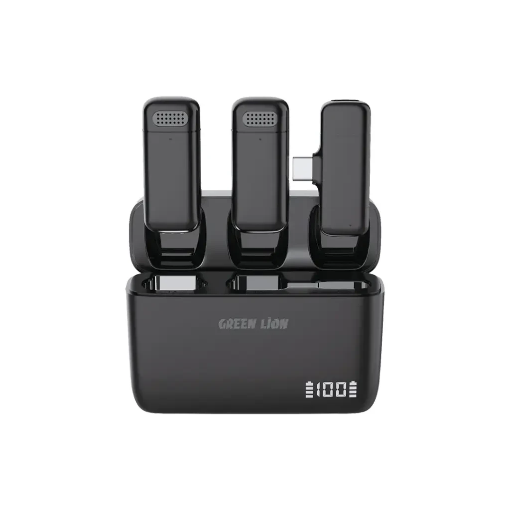 Green Lion Duo Cast Wireless Mic Type-C (GNDCTWMICTCBK) Black