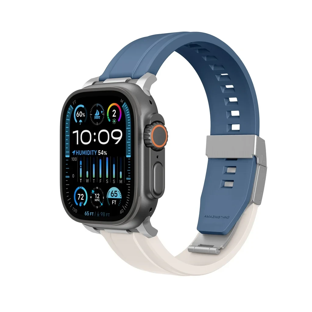AmazingThing Titan Chrono Apple Watch Strap 44/45/46/49MM - Starlight/Blue