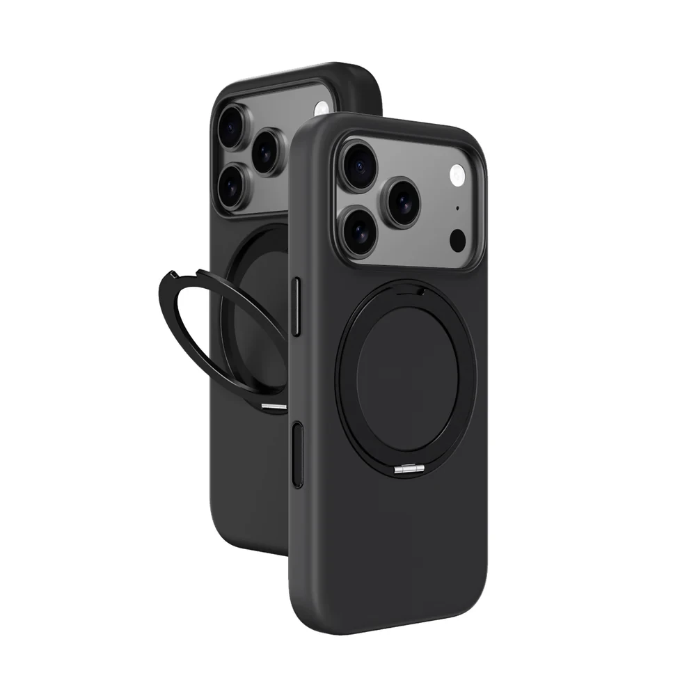AmazingThing Cloudie Magspin 360 Rotatable Ring Stand Case for iPhone 17 Pro Max - Black