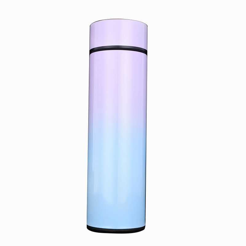 Stainless Steal Digital Display Bottle / 500ML – Purple Half Blue