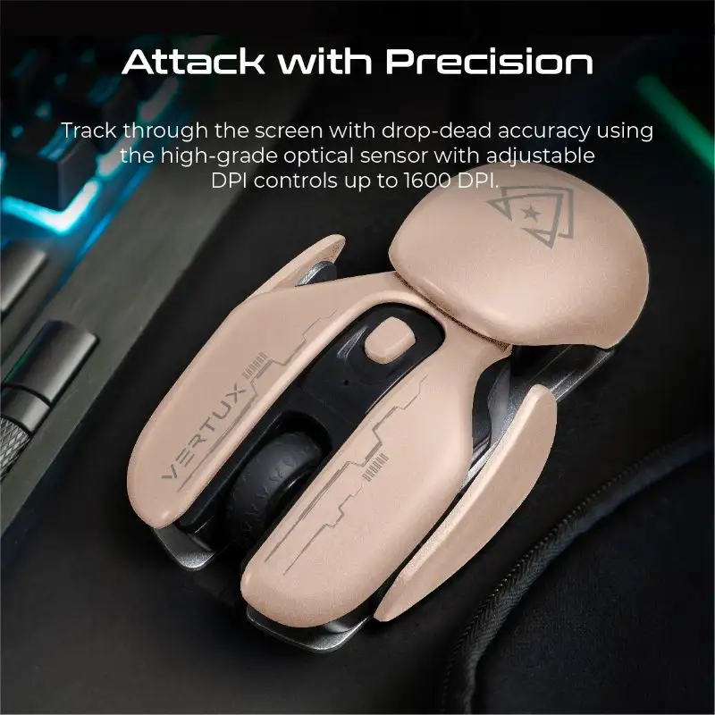 Vertux Glider Wireless Gaming Mouse - Pink