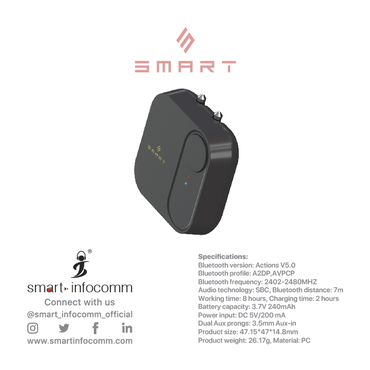 Smartix Aux Aeroplane Bluetooth Adapter