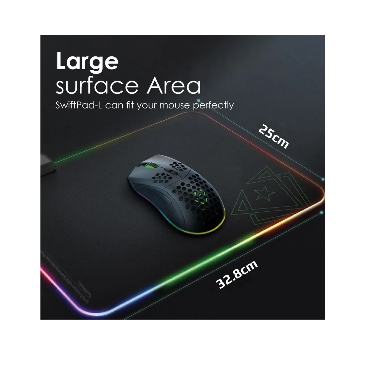 Vertux SwiftPad-L RGB Gaming Mouse Pad