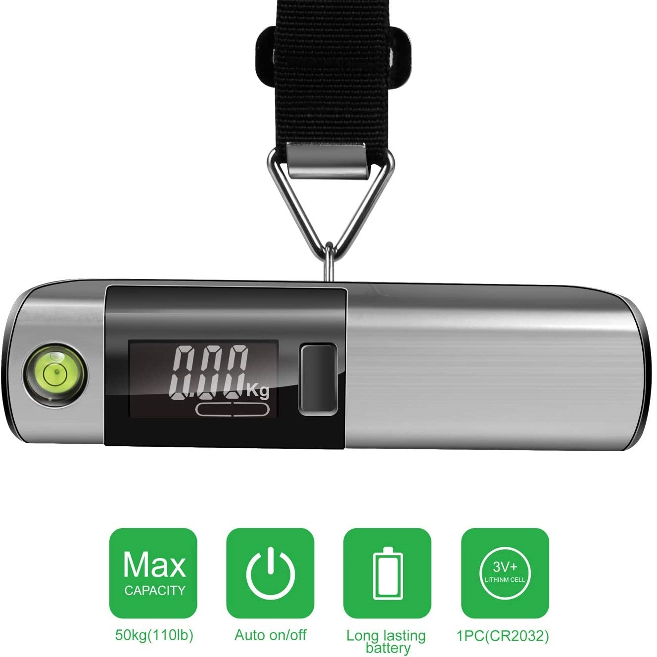 جهاز إلكتروني لقياس وزن الشنط مع شاشة رقمية 