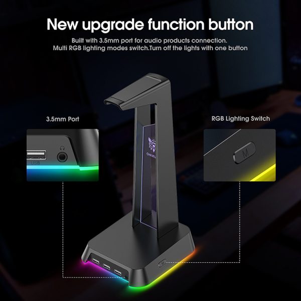 Onikuma RGB Gaming Headphone Stand