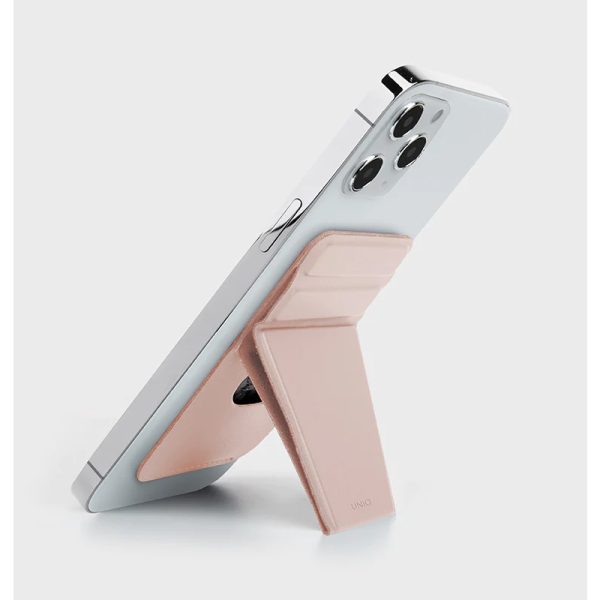 UNIQ Lyft Snap-On MagSafe Phone Stand & Card Holder - Pink